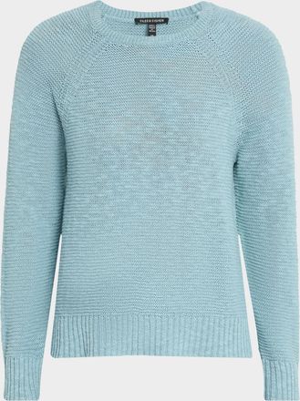 Eileen Fisher Crewneck Raglan-Sleeve Sweater