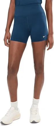 Nike One High-Waisted 5 Biker Shorts Womens Shorts Midnight Navy/White : XL (US 16-18), Polyester/Spandex