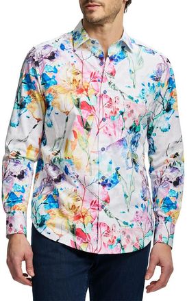 Robert Graham Cypremort Long Sleeve Cotton Button-Shirt in White Multi at Nordstrom Rack, Size Xx-Large