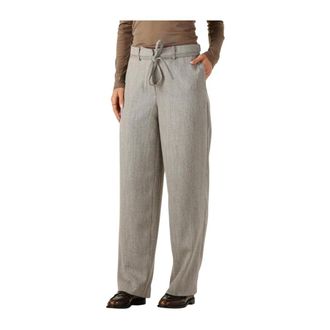 Modstr&ouml;m Broeken, Dames, Grijs, XS, Zandkleurige Popemd Pants voor herfst/winter