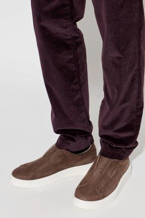 Eleventy Suede Sports Shoes, Mens, Brown