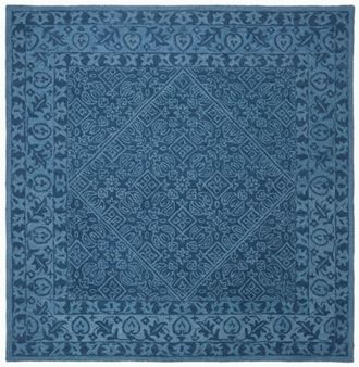 Safavieh Alfombra lana / algod&oacute;n azul marino 152 x 152 cm
