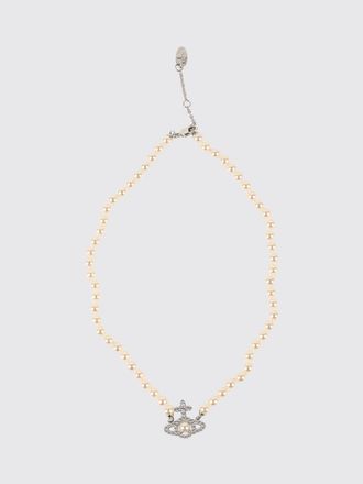 Vivienne Westwood Pearl Necklace with Crystal-Embellished Orb Pendant