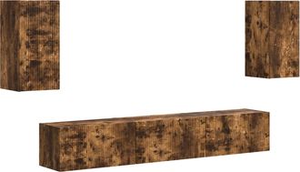 vidaXL Conjunto De Mueble De Tv 5 Uds. Roble Ahumado Vidaxl
