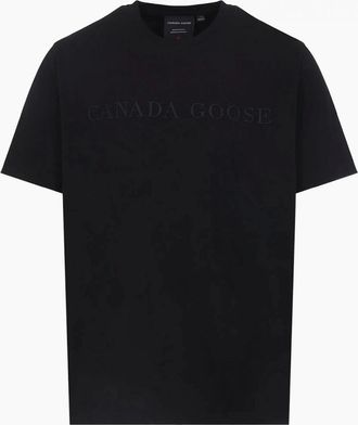 Canada Goose Mens Vantage T-Shirt Embroidery Logo Black - Size: 40