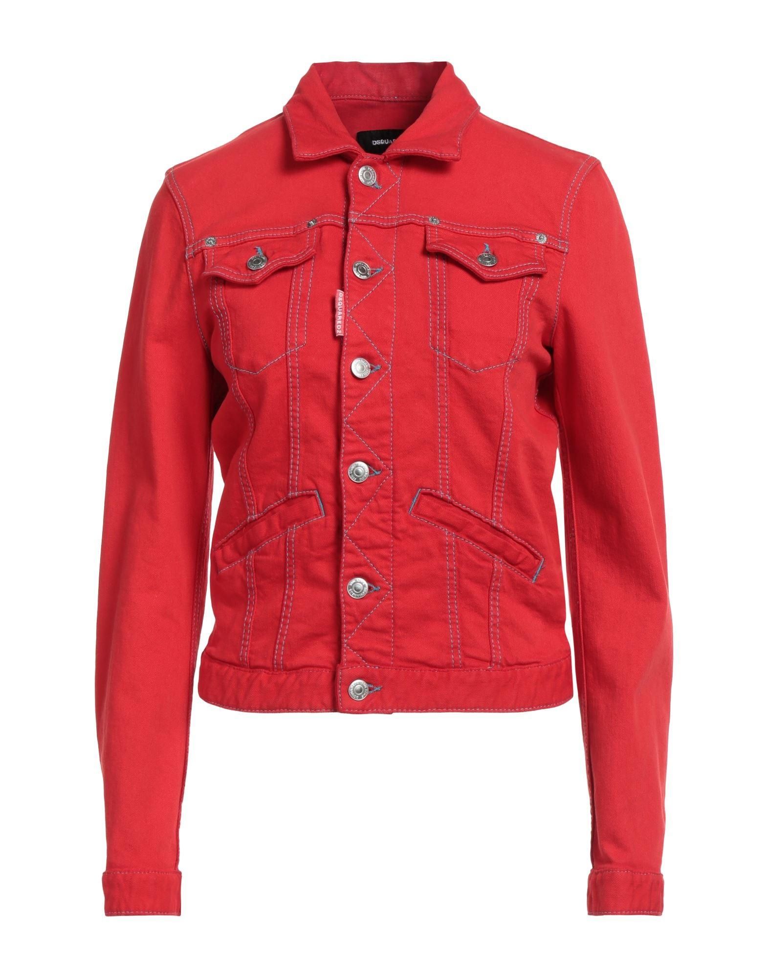 Levi's red denim jacket womens deals