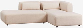 Sklum Sklum - Divano componibile angolare in 2 pezzi con chaise longue sinistra e pouf Fogler