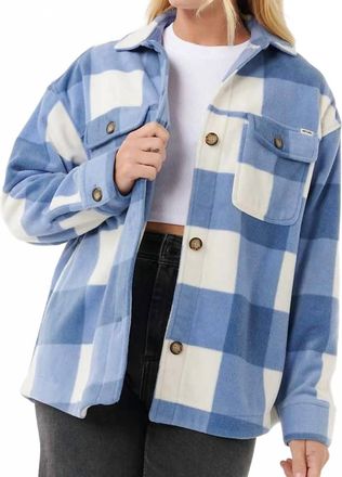 Rip Curl Neon Isles Fleece Long Sleeve Shirt In Blue