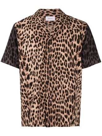Ports V leopard-print boxy shirt - unisex - Cotton - M - Brown