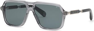 Philipp Plein SPP227 09MB Mens Sunglasses Grey Size 61