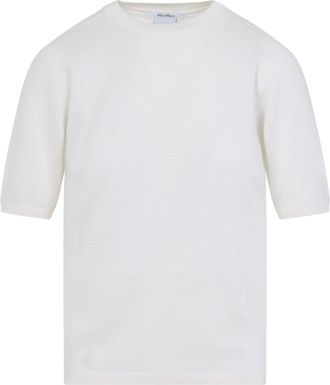 Max Mara Black Gerico Ss Knit Wool T-Shirt-Donna