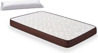 HOGAR 24 Hogar24 - Tm63- Colchón 90 x 190 Cm + Almohada Tacto Pluma, Núcleo Alta Densidad Transpirable Con Tejido 3d y Aloe Vera