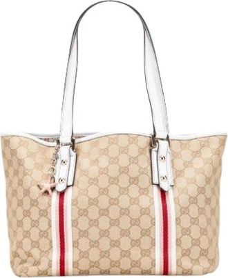 Gucci Pre-owned Tote Bags, female, Beige, Size: ONE SIZE Pre-owned Tote Bag