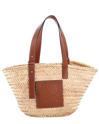 Loewe Beige Raffia Basket Tote Medium (Authentic Pre-Loved)