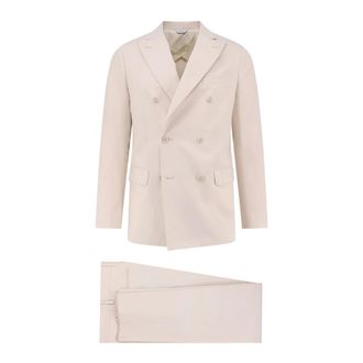 Boglioli Heren, Pakken, Beige, Maat: XL Katoen