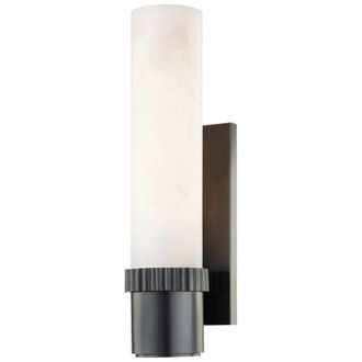 Hudson Valley Lighting Argon Aplique De Pared 1 Luz Bronce Viejo, Alabastro