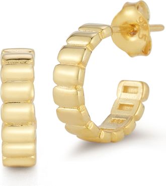 Glaze Jewelry Sterling Silver Small Ribbed Hoops