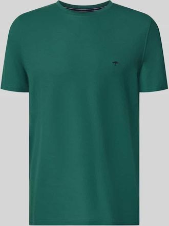 Fynch-Hatton Fynch-Hatton Regular Fit T-Shirt mit Logo-Stitching in Dunkelgruen, Gr&ouml;&szlig;e 3XL