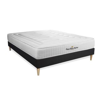 Royal Palace Bedding Somier Negro + Colch&oacute;n Con Muelles Y Viscoel&aacute;stica 180 X 210