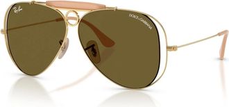 Ray-Ban The Shooter Sunglasses - unisex - Ray-Ban - Sunglasses - Yellow - 54 MM - Accessories