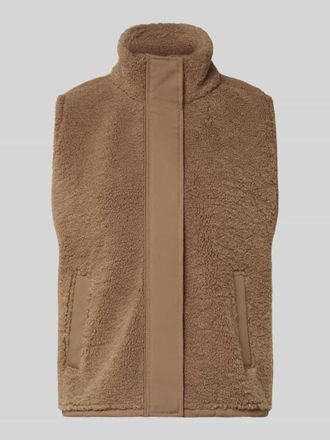 Sams&oslash;e & Sams&oslash;e Fleeceweste mit Stehkragen Modell FROST in Cognac, Gr&ouml;&szlig;e XL