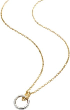 Argento Vivo Knot Drop Pendant Necklace in Two Tone at Nordstrom