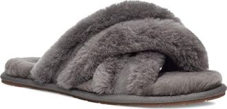 UGG Scuffita Genuine Shearling Slide Slipper in Charcoal at Nordstrom Rack, Size 8