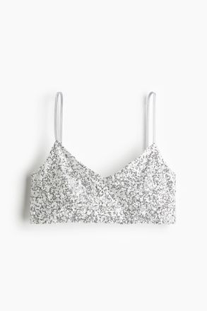 H&M Bralette mit Pailletten - Grau