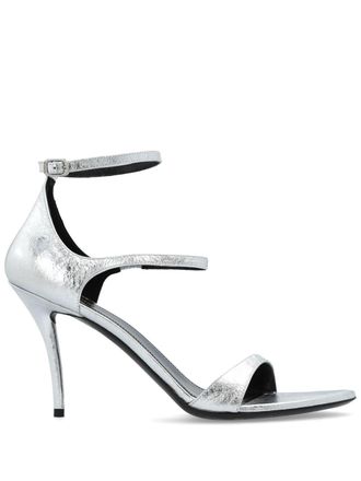 Balenciaga Honey metallic leather sandals - Silver