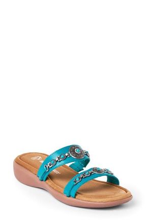 Minnetonka Brenn Slide Sandal in Turquoise at Nordstrom, Size 10