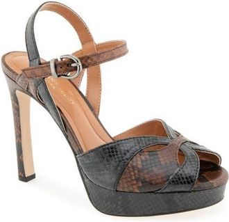 Christian Siriano Nimily Platform Sandal in Black/brown at Nordstrom, Size 9.5