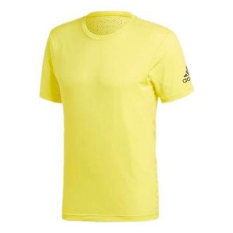 adidas Training Sports Round Neck Short Sleeve Yellow CZ5425