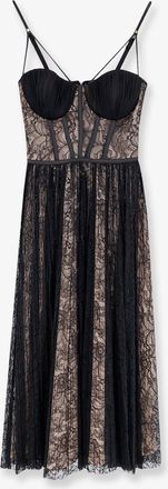 Elisabetta Franchi Womens Dress Black Lace Polyamide
