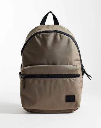HUGO BOSS HUGO Red - Zaino grigio con etichetta con logo