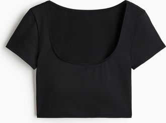 H&M Badeshirt mit wattierten Cups - Schwarz