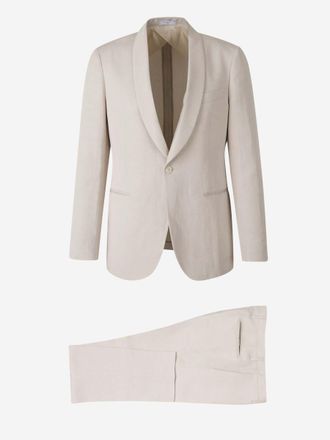 Boglioli Plain Linen Suit