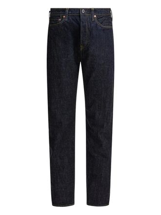 KAPITAL contrast-stitch cotton jeans - Blue
