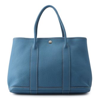 Herm&egrave;s Azur Negonda Leather Handbag Tote Bag (Pre-Owned)