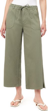 Kensie Drapey Easy Cropped Drawstring Pants in Palm Green at Nordstrom Rack, Size 12