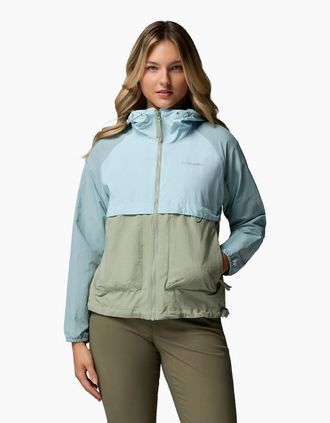 Columbia Womens Columbia Spire Valley Womens Green Windbreaker Jackets - Size: 10/8