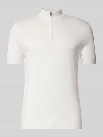 Joop Strickshirt aus Viskose-Mix mit Stehkragen Modell Vadin in Offwhite, Gr&ouml;&szlig;e XXL