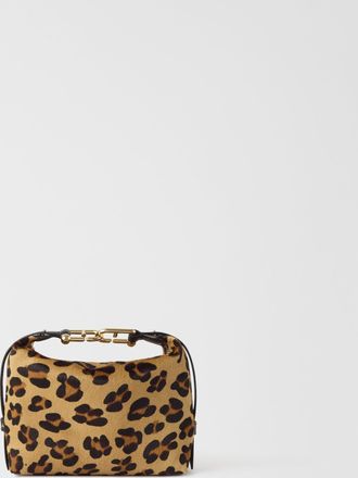 Furla Tonie Borsa A Spalla Xl Toni Cioccolato Marrone Pelle Di Vitello Effetto Cavallino Con Stampa Leopardo Donna