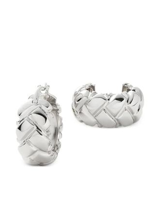 Missoma x Lucy Williams Waffle hoop earrings - women - Sterling Silver - One Size