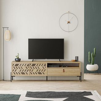 Decortie Decortie - Dionysos Modern tv Stand Multimedia Centre tv Unit With Storage Cabinet 170cm - Oak - Oak