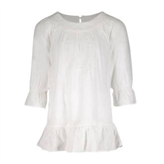 Guadalupe Design Gianna Embroidered Cover Up Blouse In White
