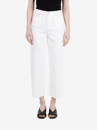 Roy Rogers Rita cropped light bull tencel optic white