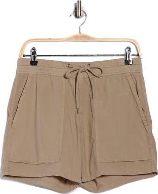 James Perse Stretch Cotton Poplin Drawstring Shorts in Overcast at Nordstrom Rack, Size 3 (Fits Like 8-10 Us)