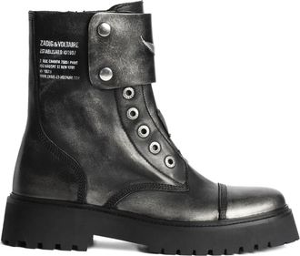 Zadig&Voltaire Leren combat boots - Zwart