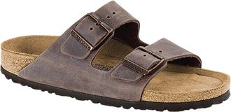 Birkenstock Platte Sandalen Normale Pasvorm - Heren - Schoenen - Bruin - Maat: 42 EU Leer