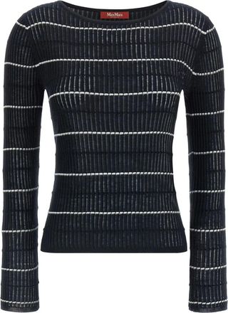 Max Mara Truien & Vesten, Dames, Blauw, S, Wol, Mst Pedone Trui